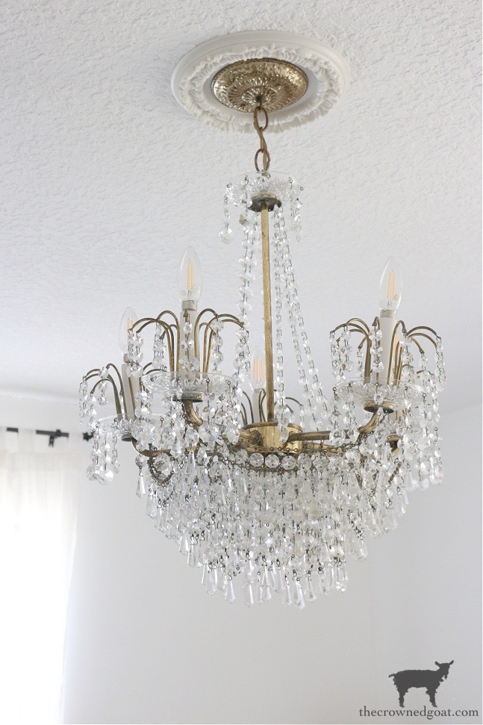 Antique French Chandelier and Update at Loblolly - The Crowned Goat