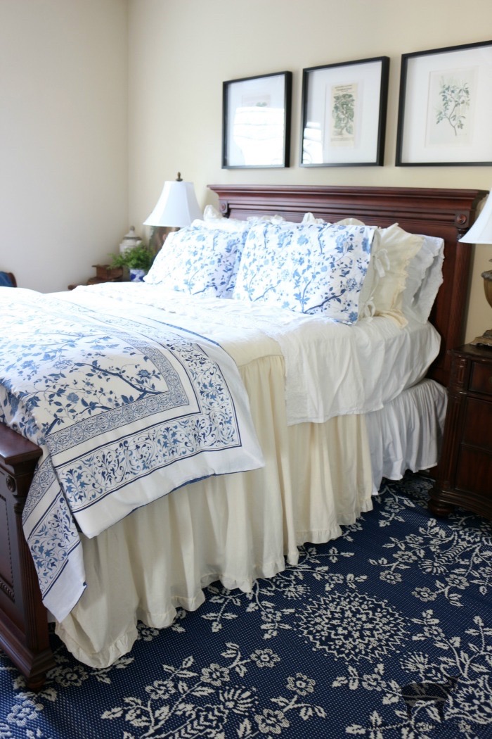 Blue and White Bedroom Refresh