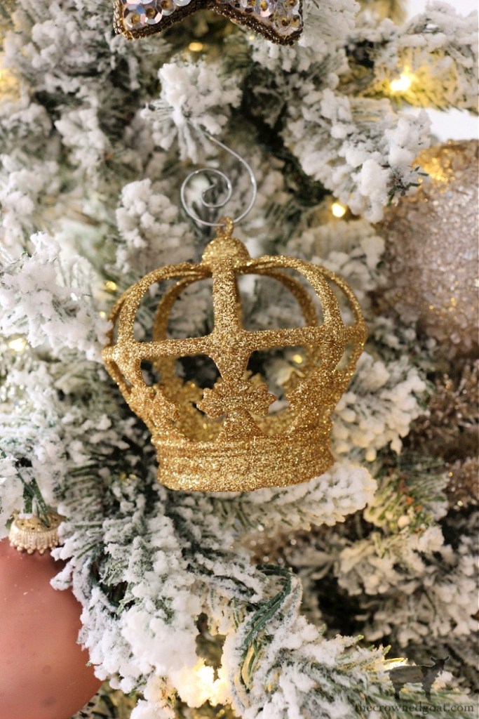 Champagne Wishes Holiday Home Tour: Crown Ornaments-The Crowned Goat 