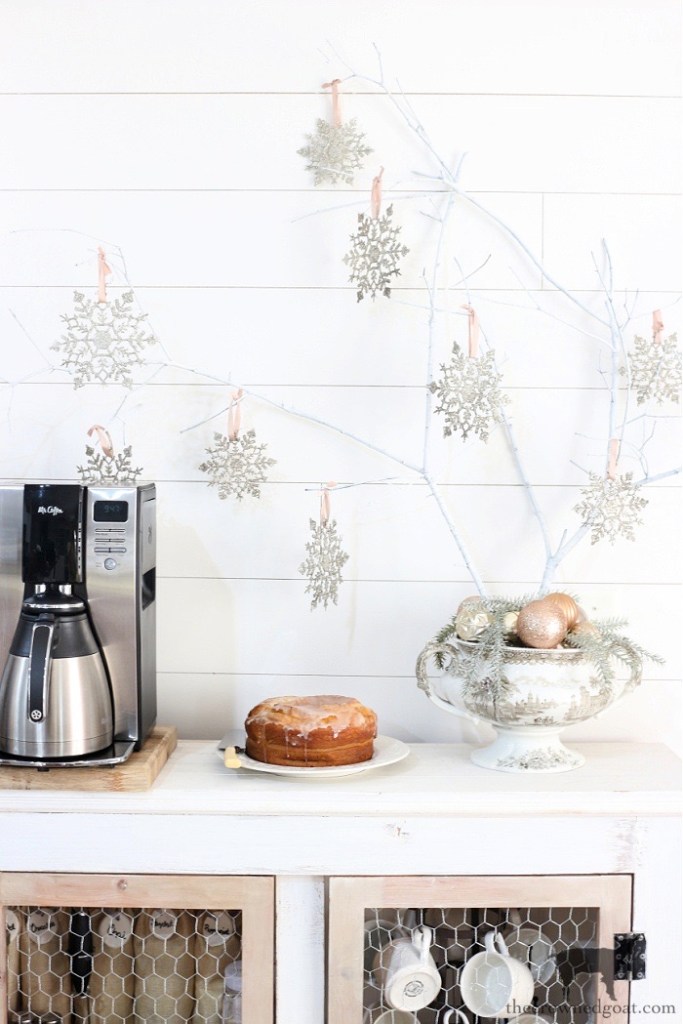 Champagne Wishes Holiday Home Tour: Breakfast Nook Coffee Bar-The Crowned Goat 