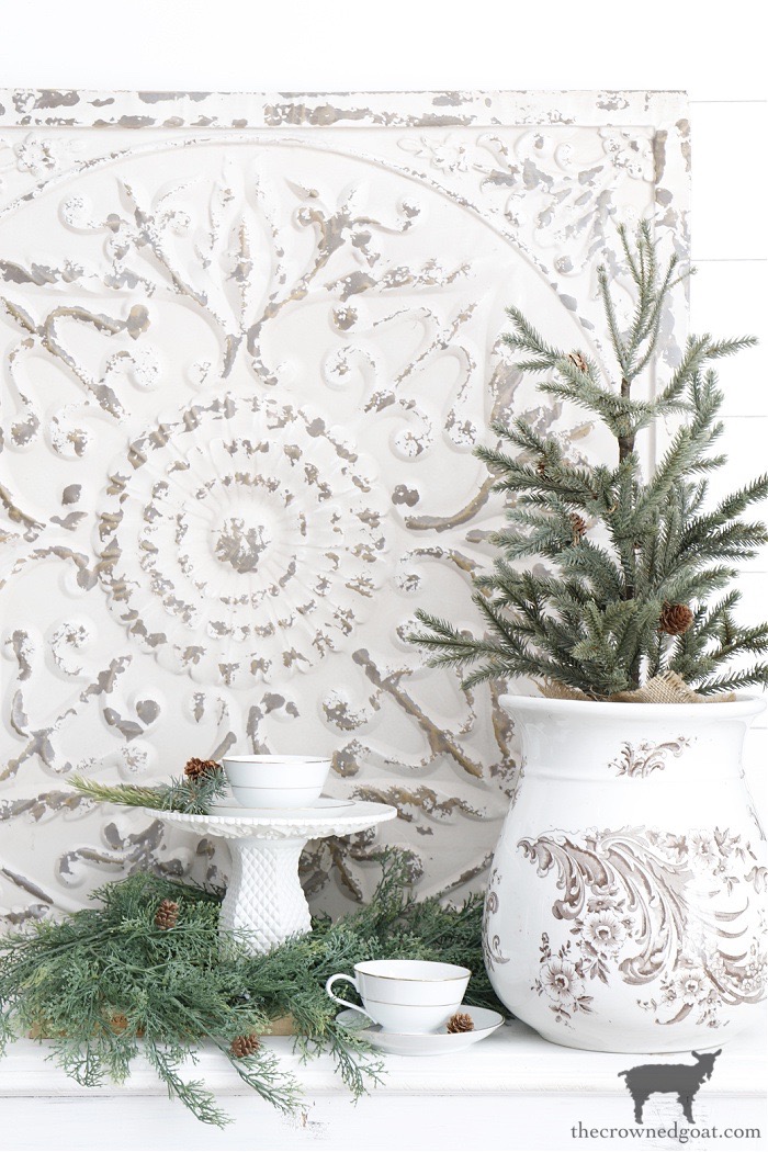 Christmas to Winter Transitions Decor Ideas and Blog Hop-The Crowned Goat