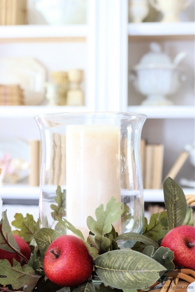 Creating-a-Simple-Apple-Centerpiece-with-Glass-Hurricane-and-Candle-The-Crowned-Goat