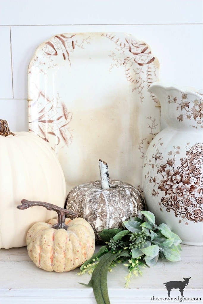 Most Popular Posts-DIY Brown and White Transferware Pumpkin-The Crowned Goat 