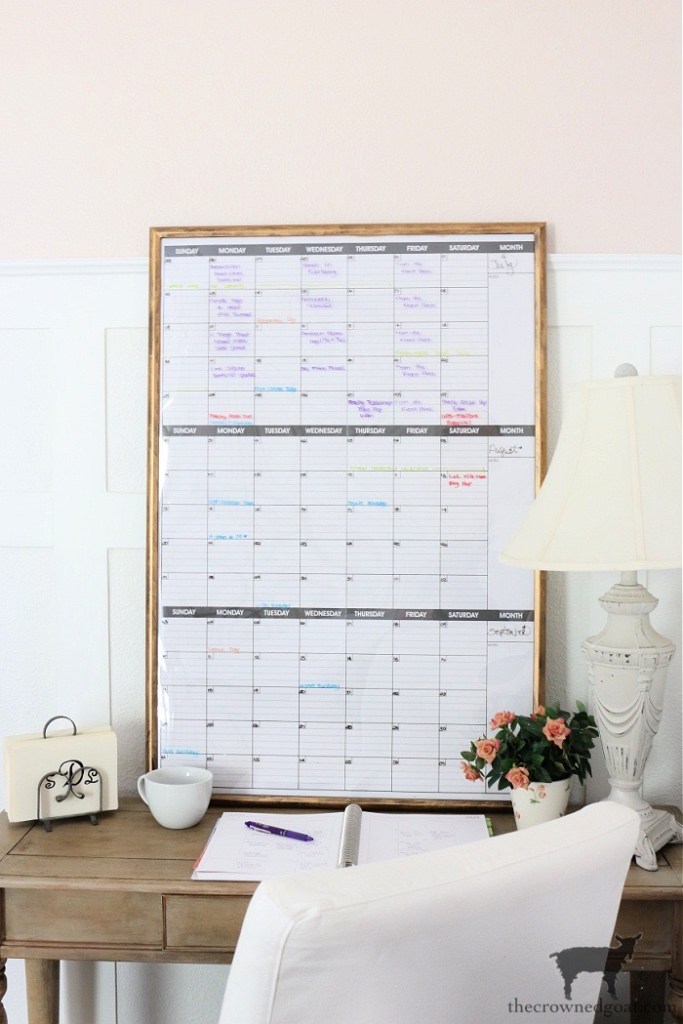 DIY Framed Quarterly Calendar: A Quick and Easy Way to Stay On Top Of Your Busy Schedule-The Crowned Goat 
