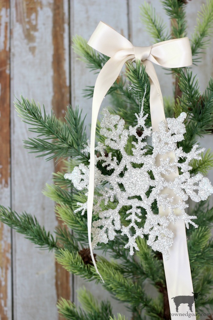 Glass Glitter Snowflake Ornaments