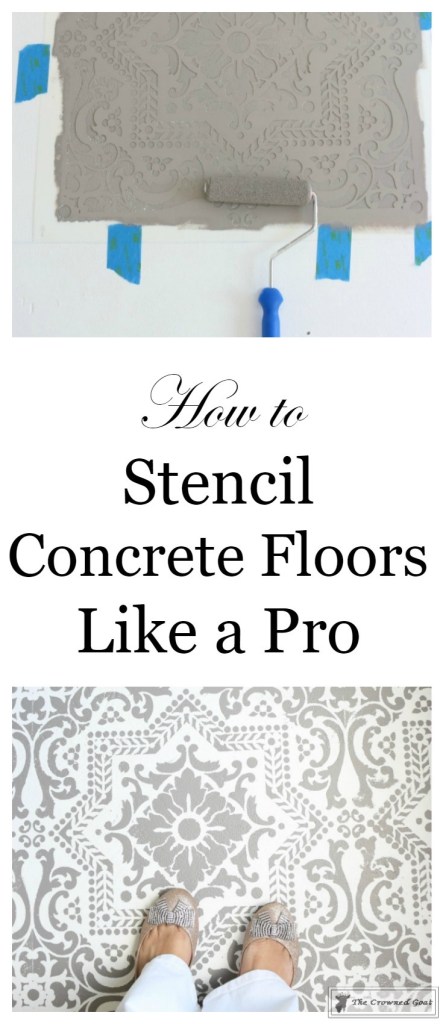 Easily Stencil a Concrete Floor-1