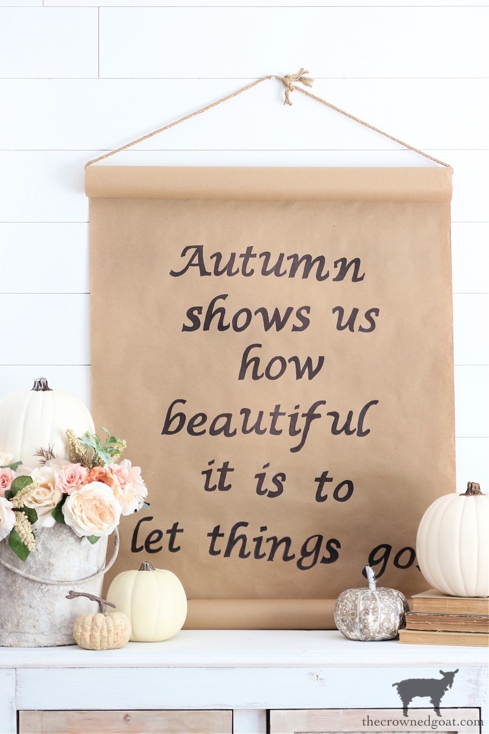 How to Make a Fall Inspired Kraft Paper Sign
