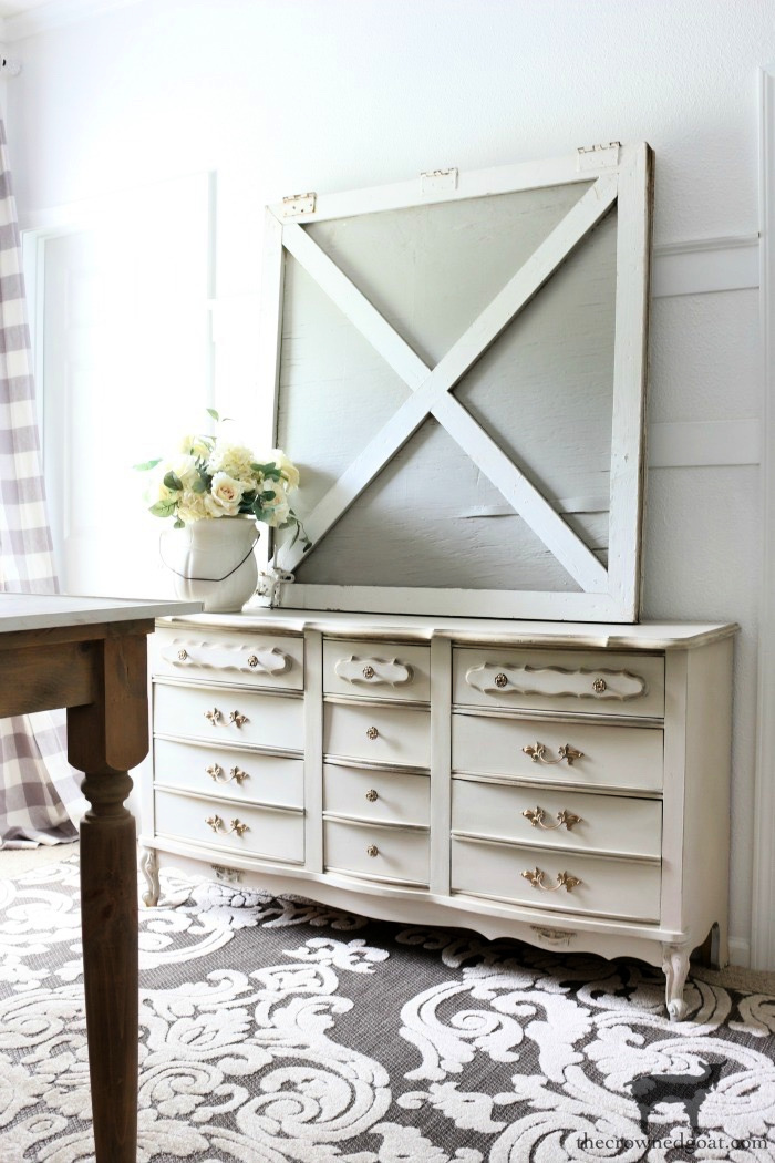 French Country Dresser Makeover in Marzipan - The Crowned Goat 