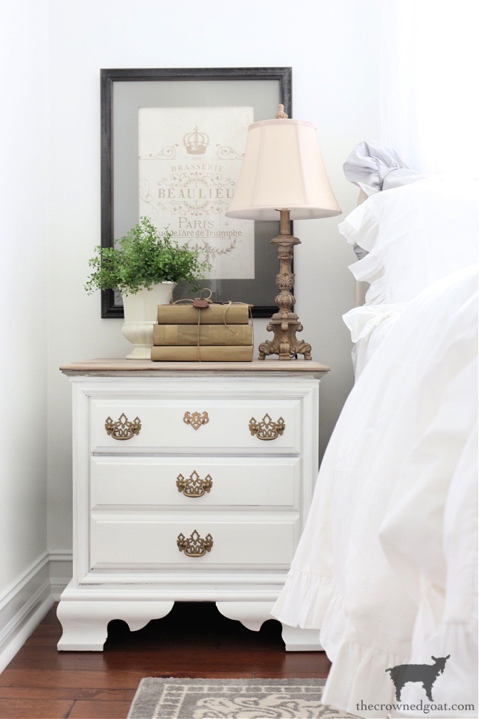 French-Linen-and-Pure-White-Painted-Nightstand-The-Crowned-Goat