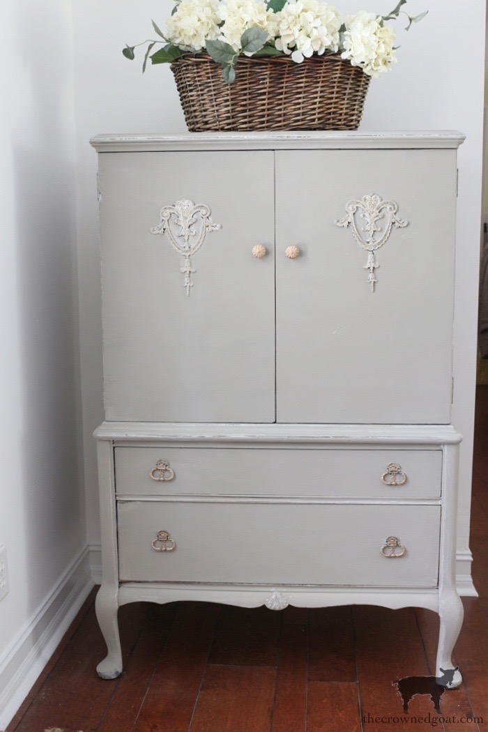 French Linen Painted Armoire