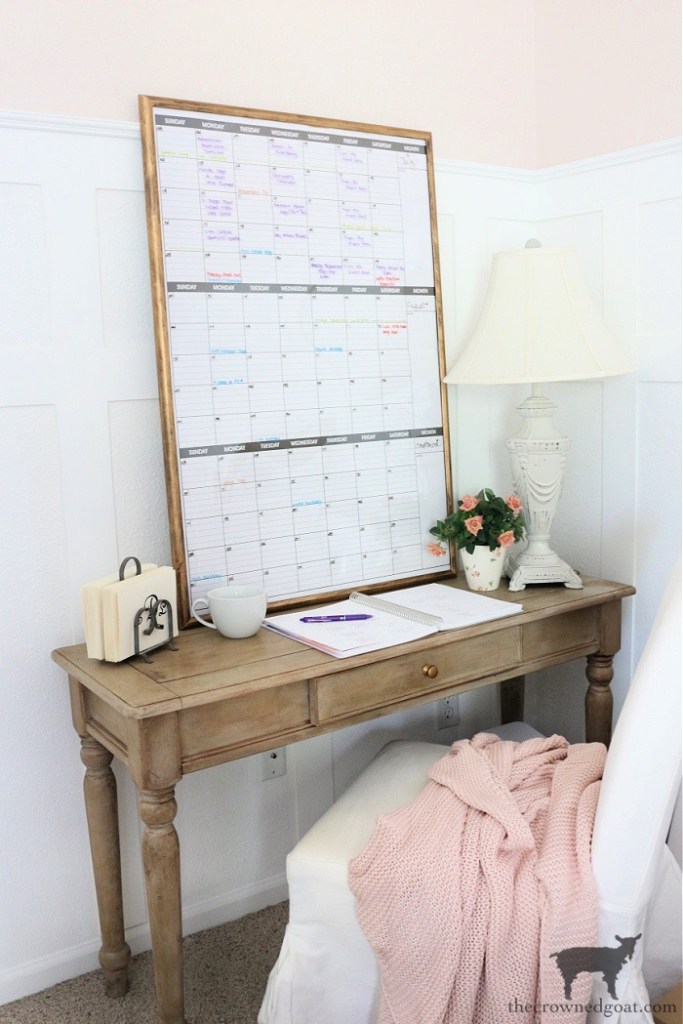 DIY Gold Framed Quarterly Calendar to Help You and Your Family Stay on Track-The Crowned Goat 