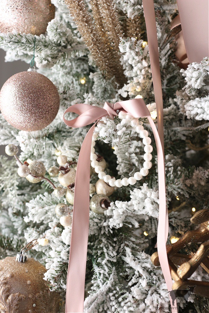 Pearl Wreath Christmas Ornament