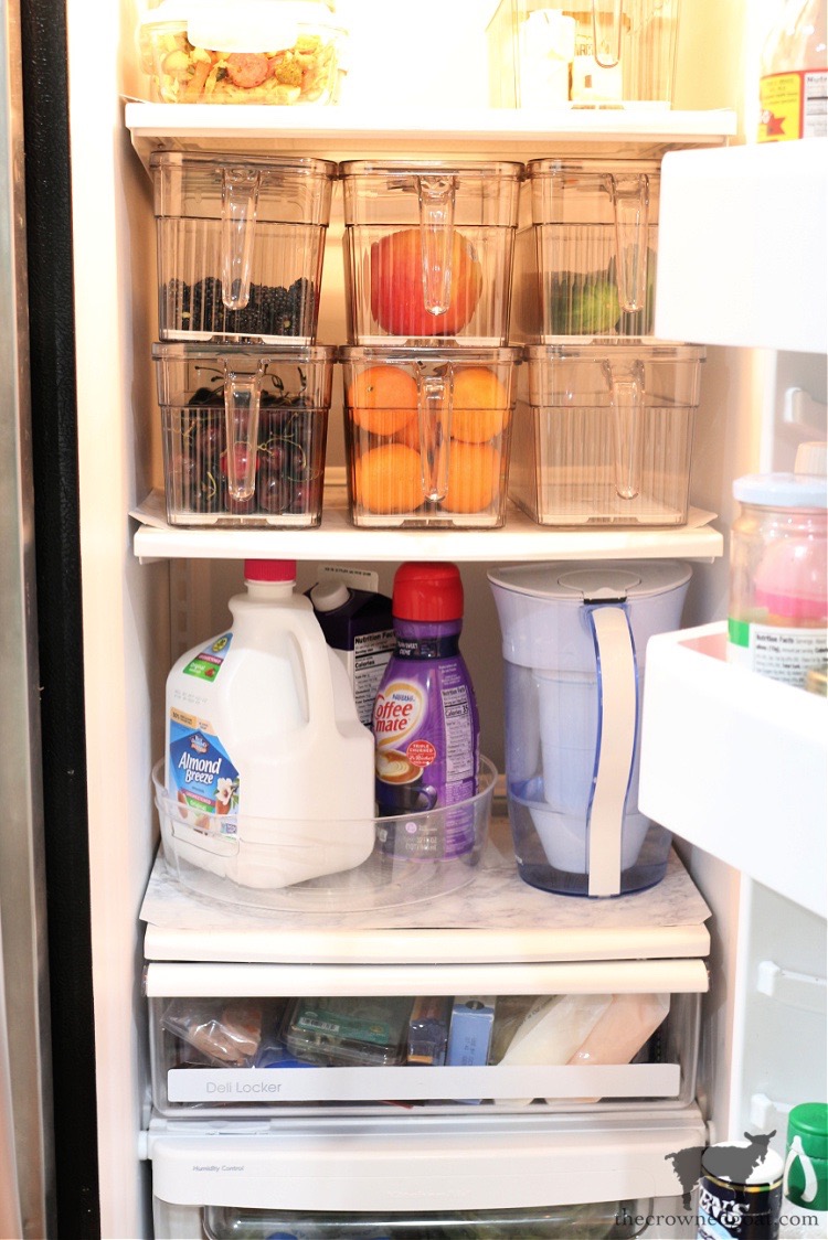 How to Organize the Refrigerator with Clear Containers-The Crowned Goat