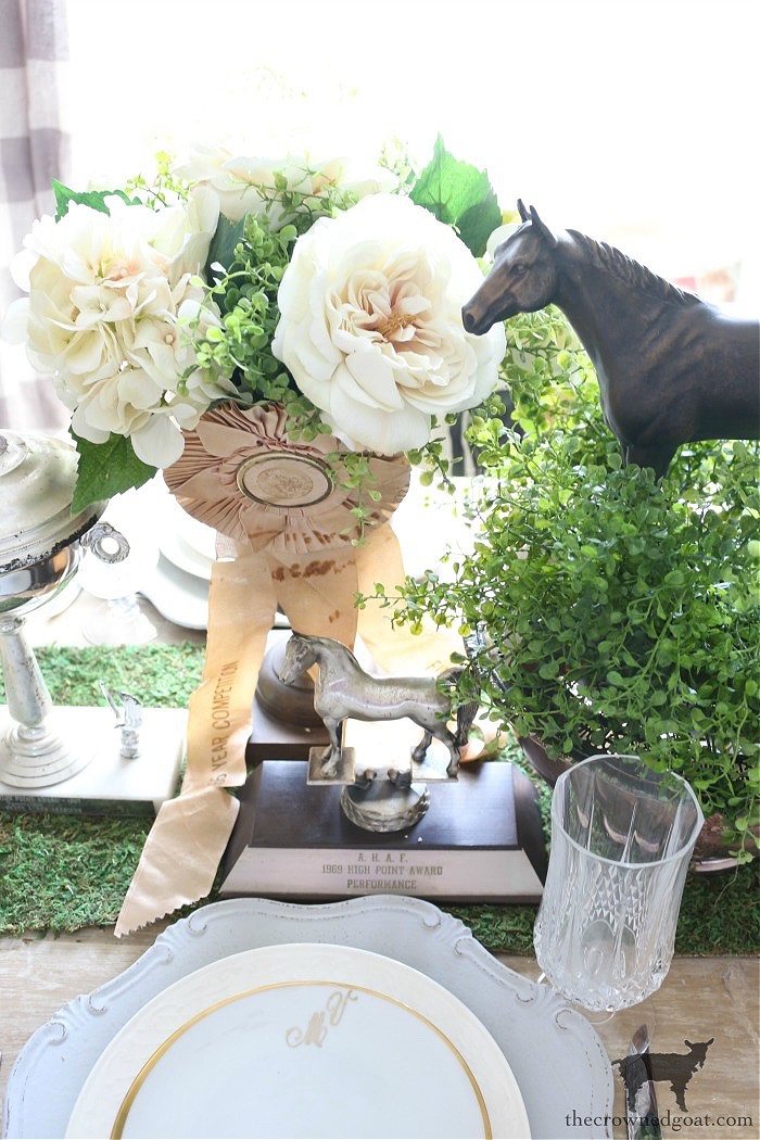 Vintage Inspired Kentucky Derby Tablescape-The Crowned Goat