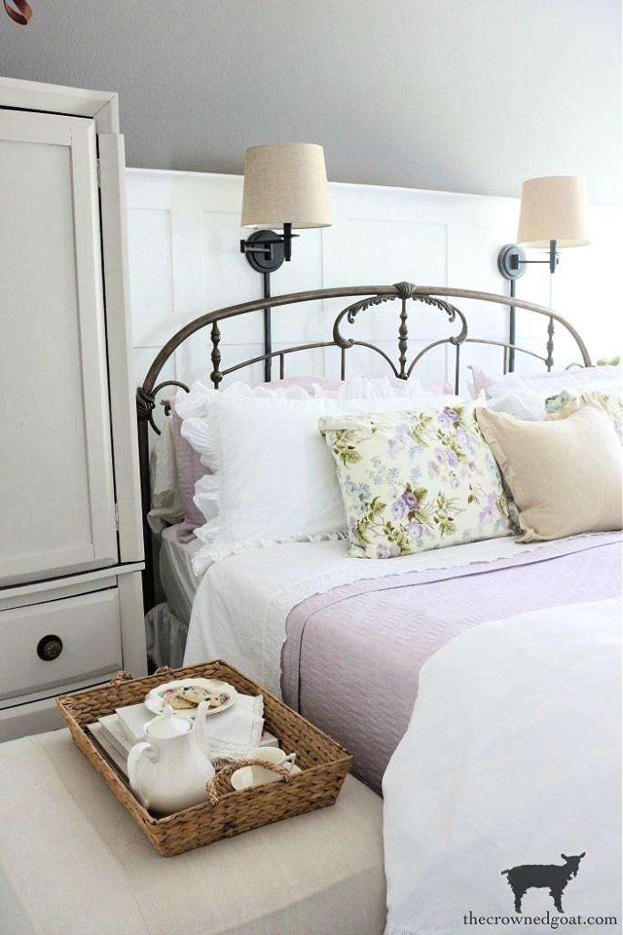 Cottage Inspired Spring Home Tour-Lilac Bedroom Ideas-The Crowned Goat 