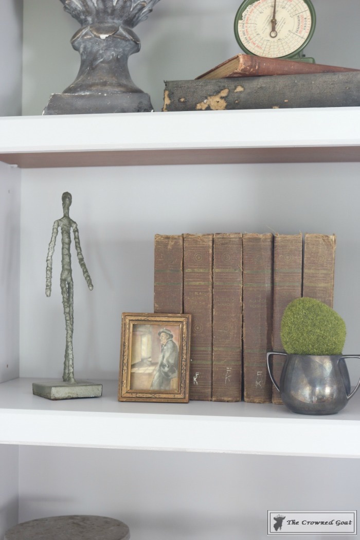 Before and After: Painted Office Bookcases in Seagull Gray