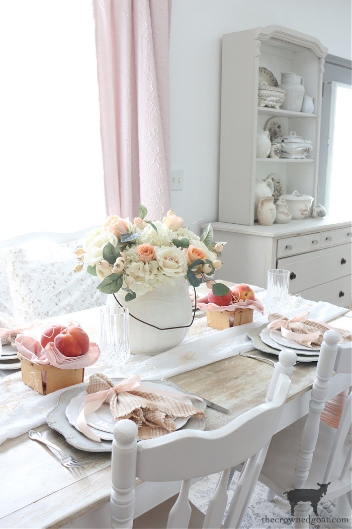 Peach Inspired Summer Tablescape-The Crowned Goat