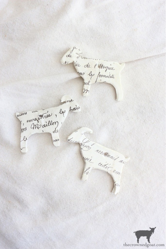Simple French Script Goat Ornaments-The Crowned Goat