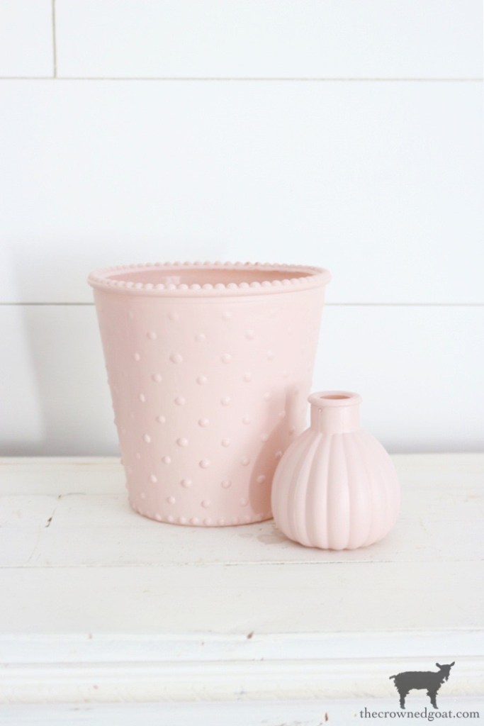 Quick and Easy DIY Pink Milk Glass Vases-The Crowned Goat 