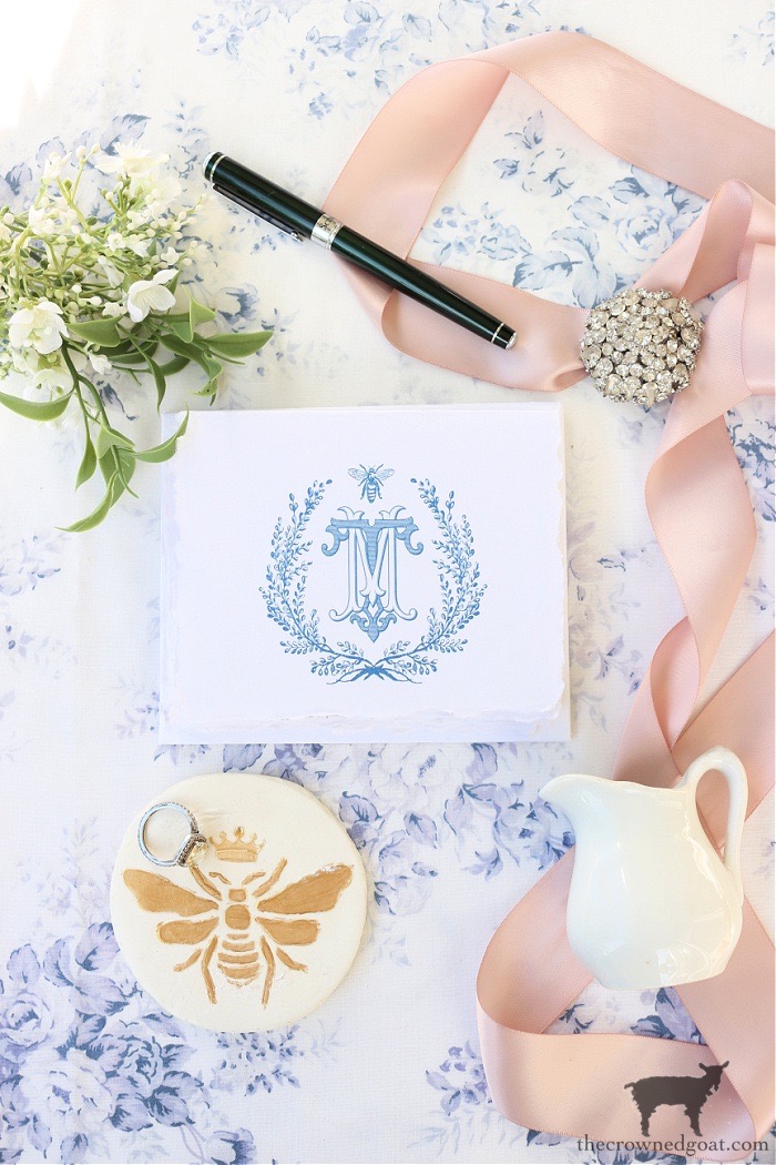 Unique Monogram Gift Ideas for Mothers Day-Folded Cards on Handmade Paper- Shuler Studio-The Crowned Goat