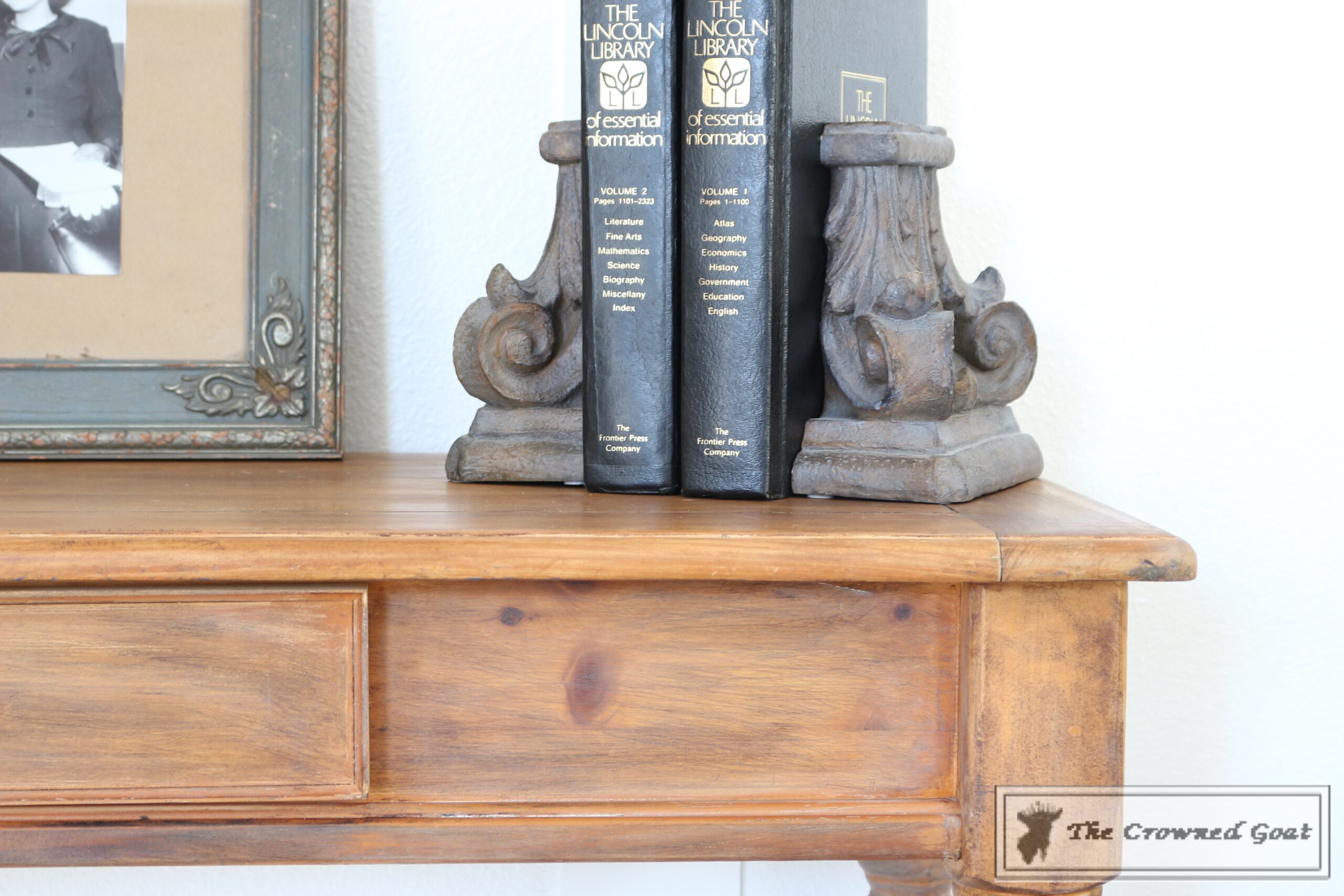 Before & After Console Table: Using Dark Wax as a Stain